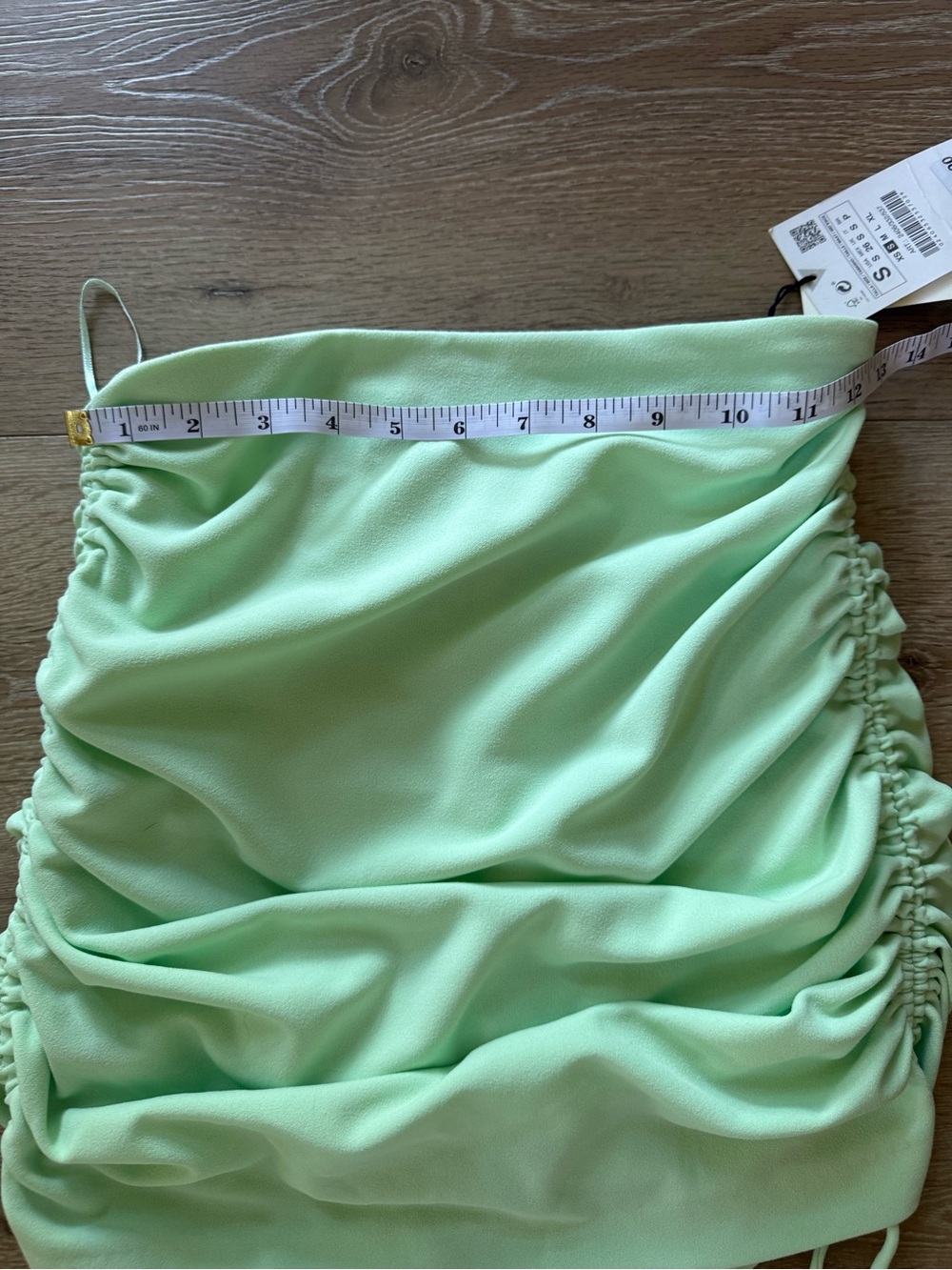 Zara NWT Ruched Drawstring Mini Skirt - Picture 6 of 9